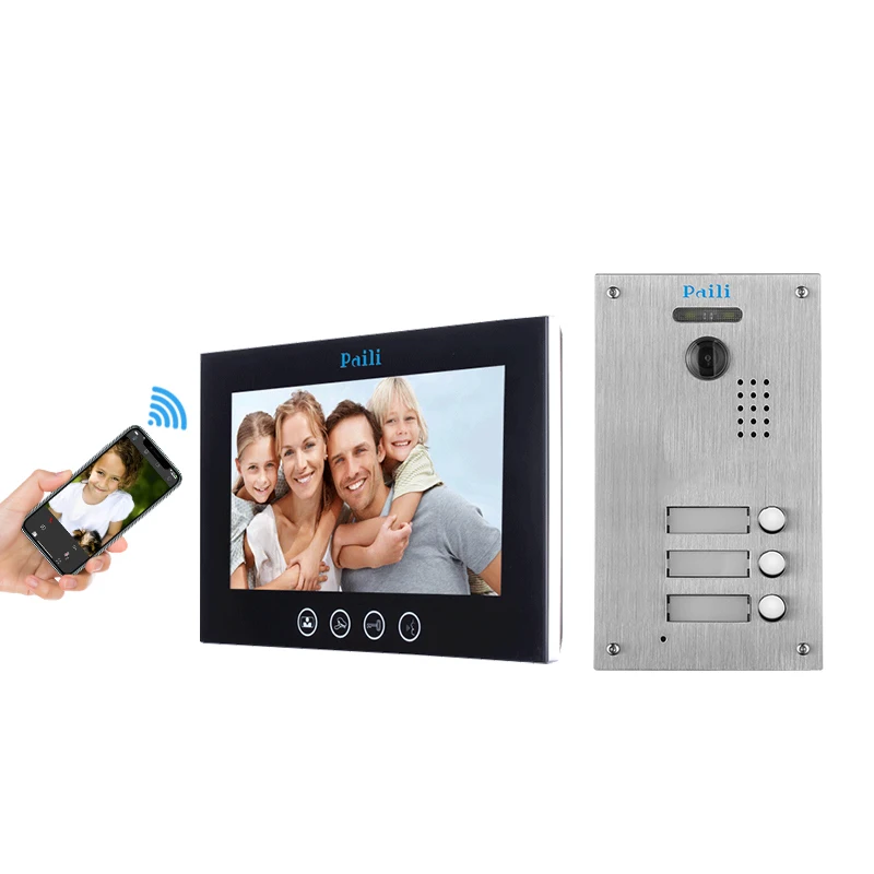 Multi apartments commax Intercom system 2 wires video door phone system  with  audio door phone