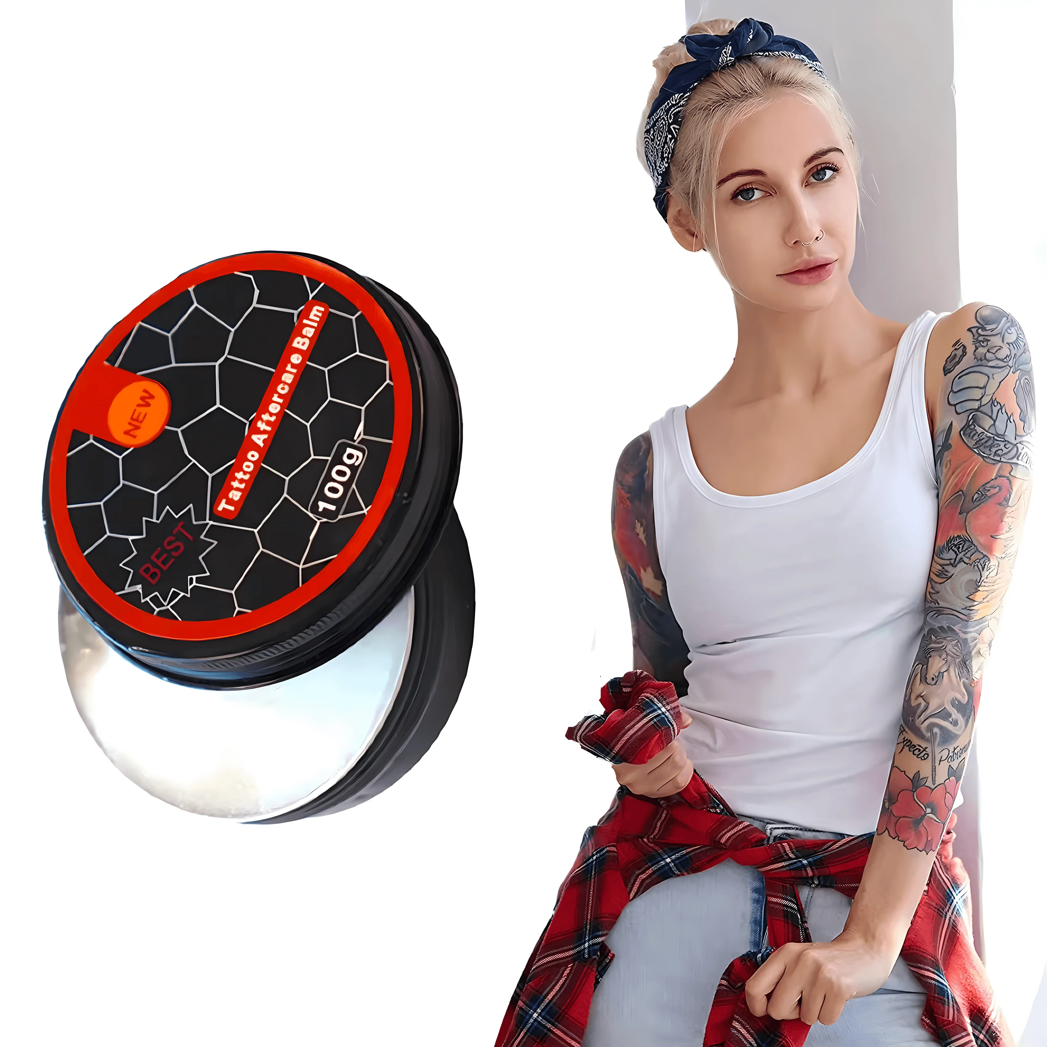 Hadiyah Beauty New Tattoo Aftercare Balm Repairing Cream Butter 100g for  Body Art Tattoo Supply