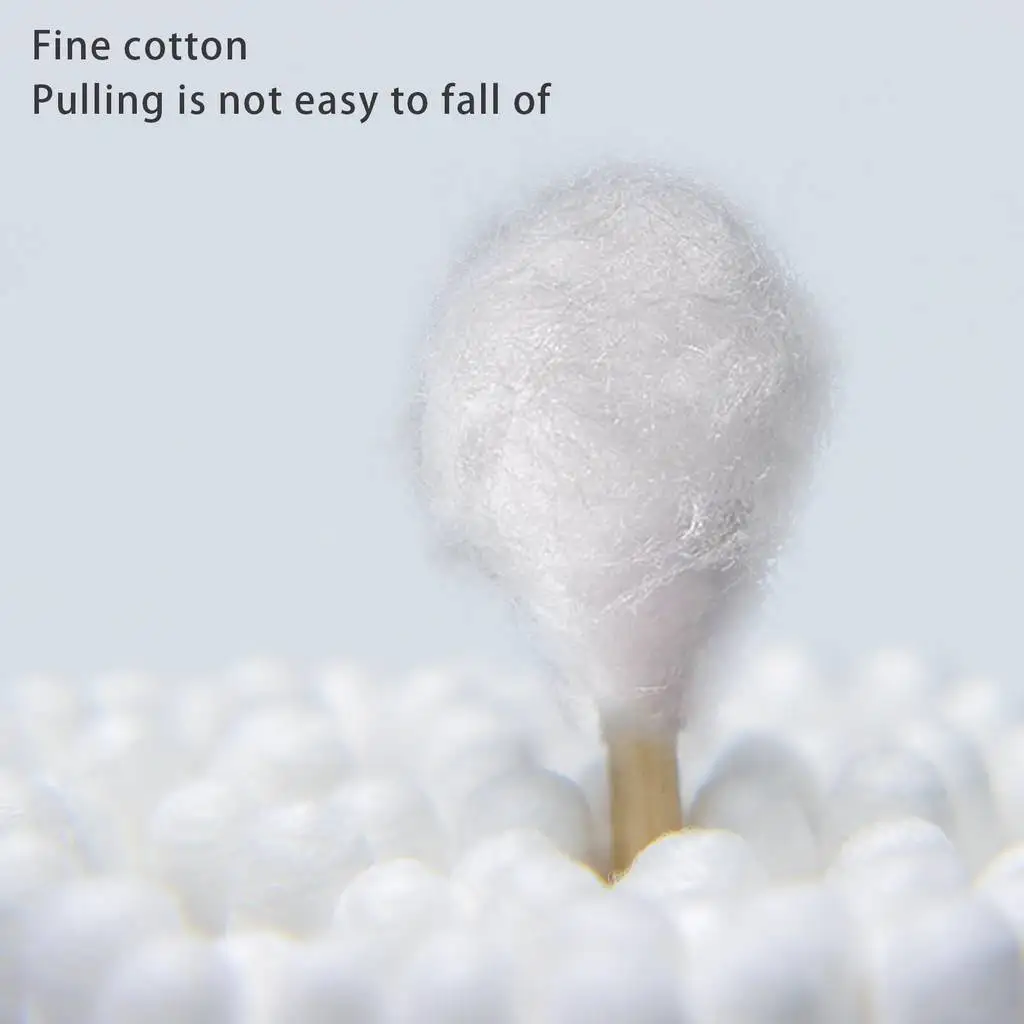 Cotton Swabs with Wooden Sticks Biodegradable Cotton Buds 100 pieces