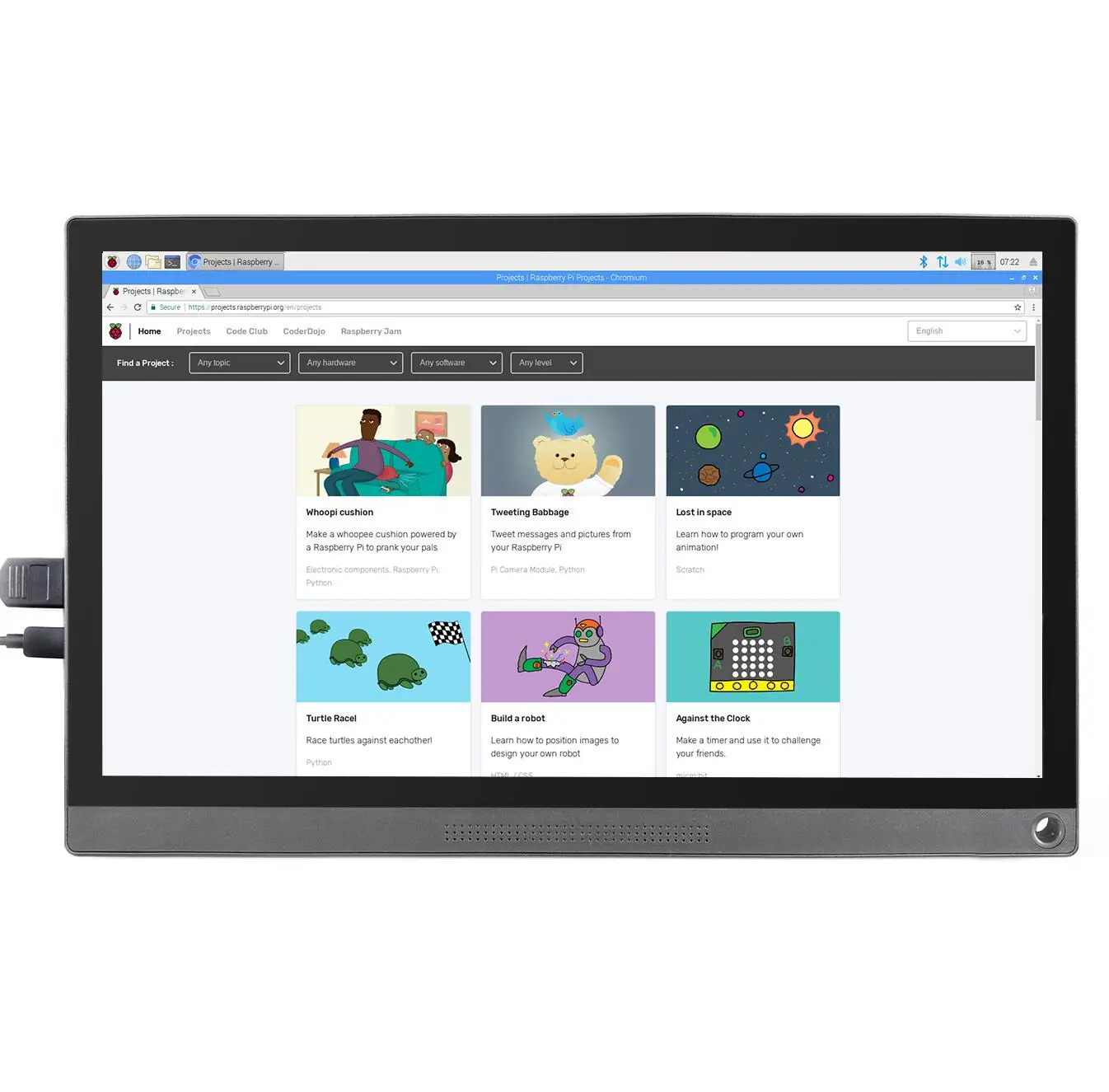 Waveshare 15.6inch Universal Portable Touch Monitor 1920*1080 Full HD IPS Screen  or Type-C Port