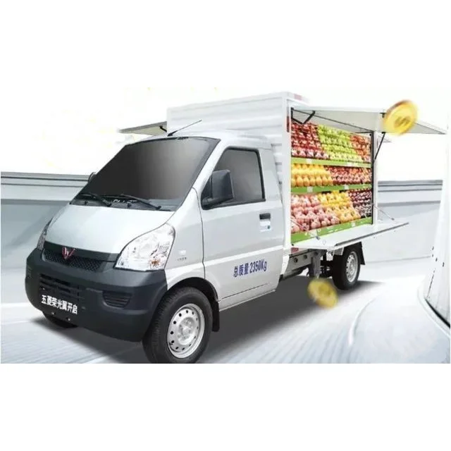 5300L Large space goods display  Wings open mobile shop truck