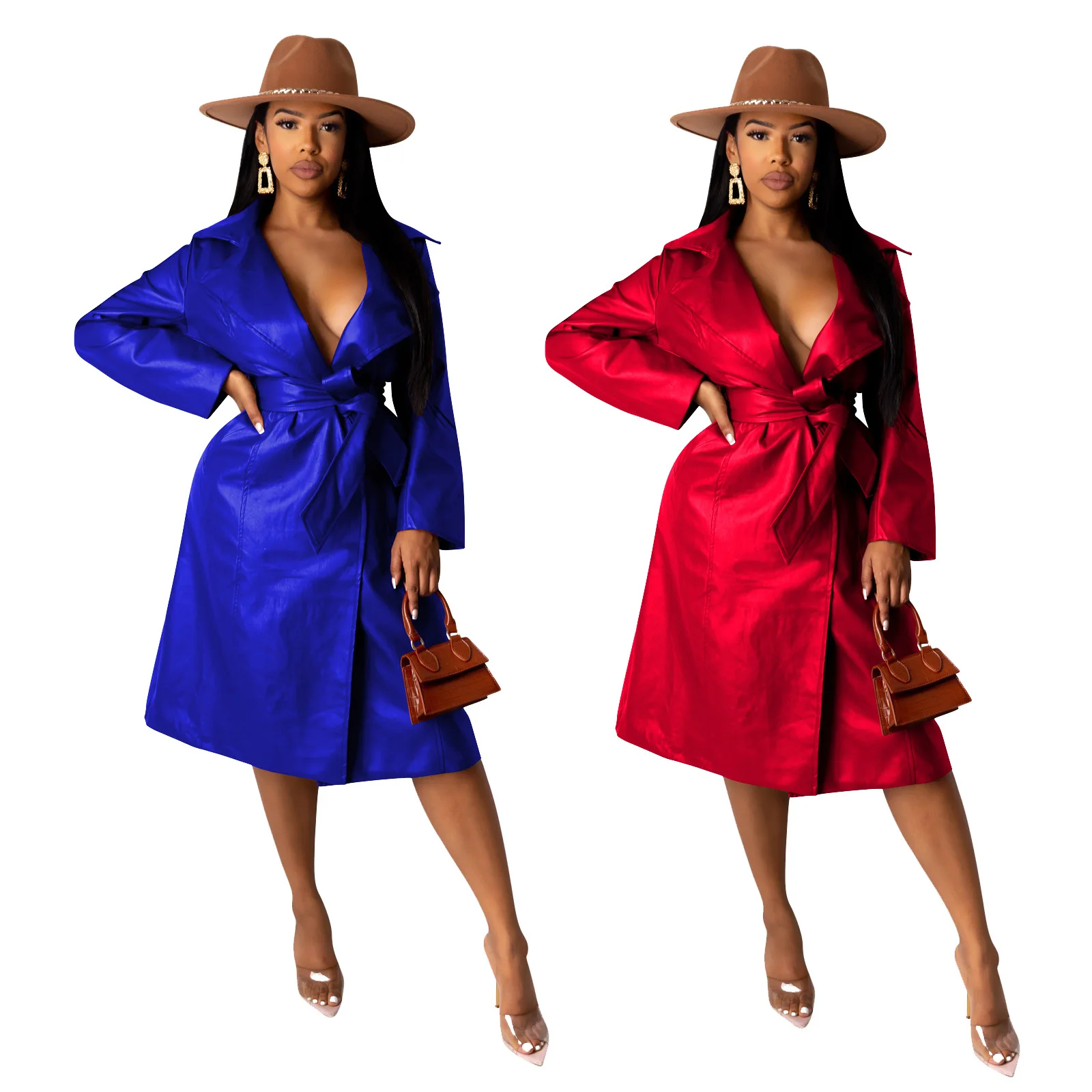 2020 Hoylson hotsale double rows button tailored collar straight EDOSIR loose plaid winter autumn clothes for women