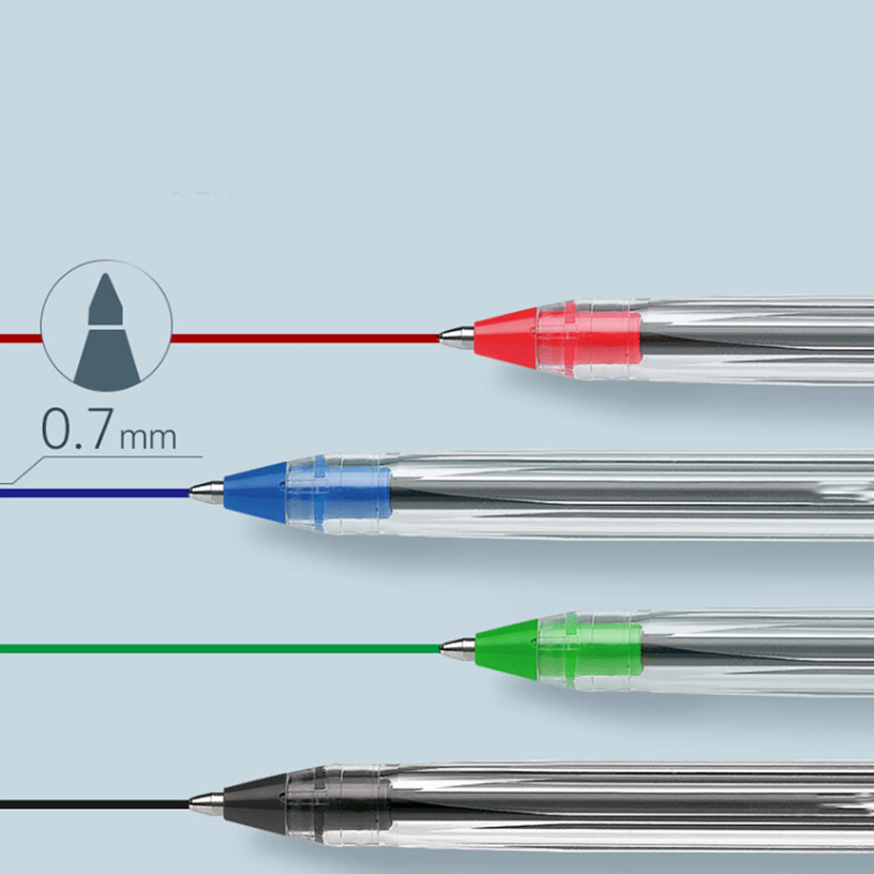 high quality 505 Stationery Ball Point Pen Blue Red Green Black bulk Plastic Logo Printing Pen popular wholesales