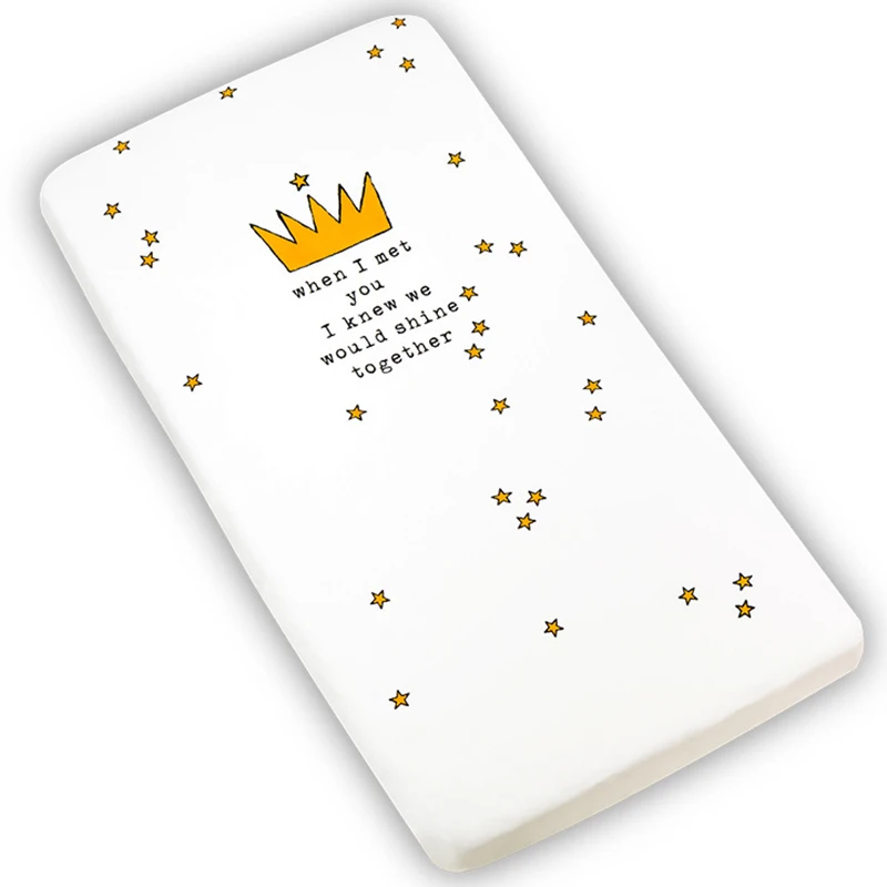 Baby bed sheet cotton waterproof newborn bed cover baby cotton mattress cover single piece muslin crib sheets