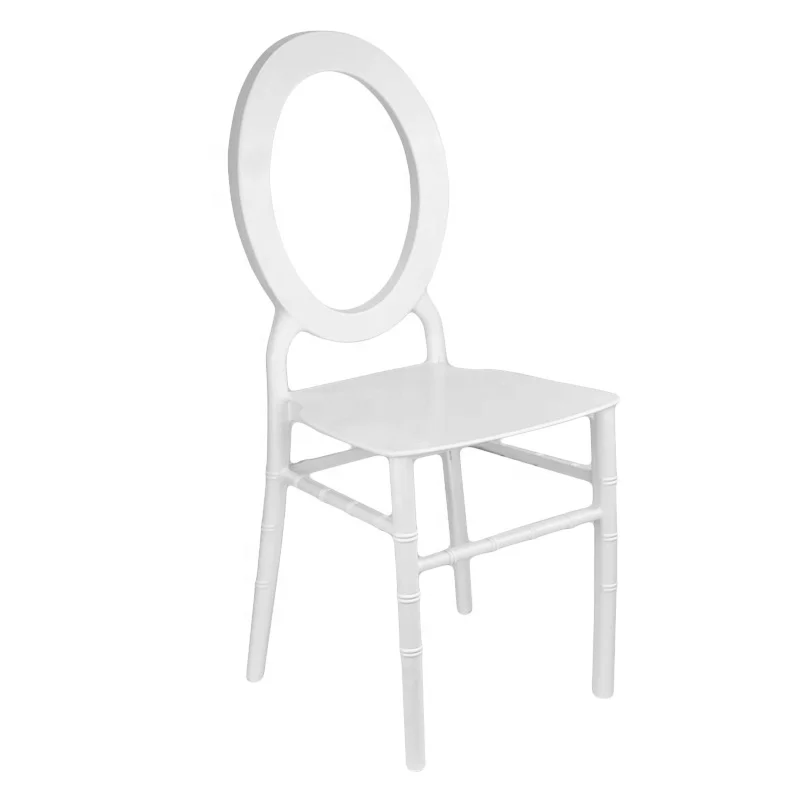 Resin Plastic Acrylic Stackable Chair 2023 New Used for Event Round Back Wedding Design Wholesale White Dining Chair Modern