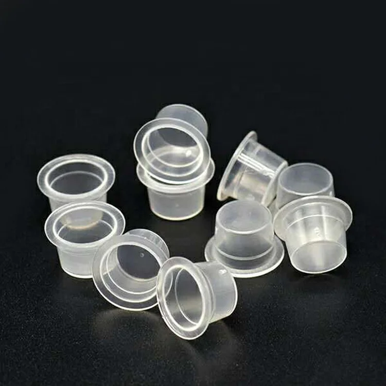 Small Medium Large Microblading Accessories Clear Disposable Ink Holder Plastic Eyebrow Tattoo Ink Cup Eyelash Glue Holder Ring