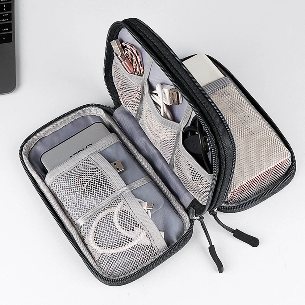 Электронный органайзер, дорожный органайзер для электроники, сумка для аксессуаров для хранения внешнего аккумулятора/зарядного устройства/кабелей/беспроводной мыши