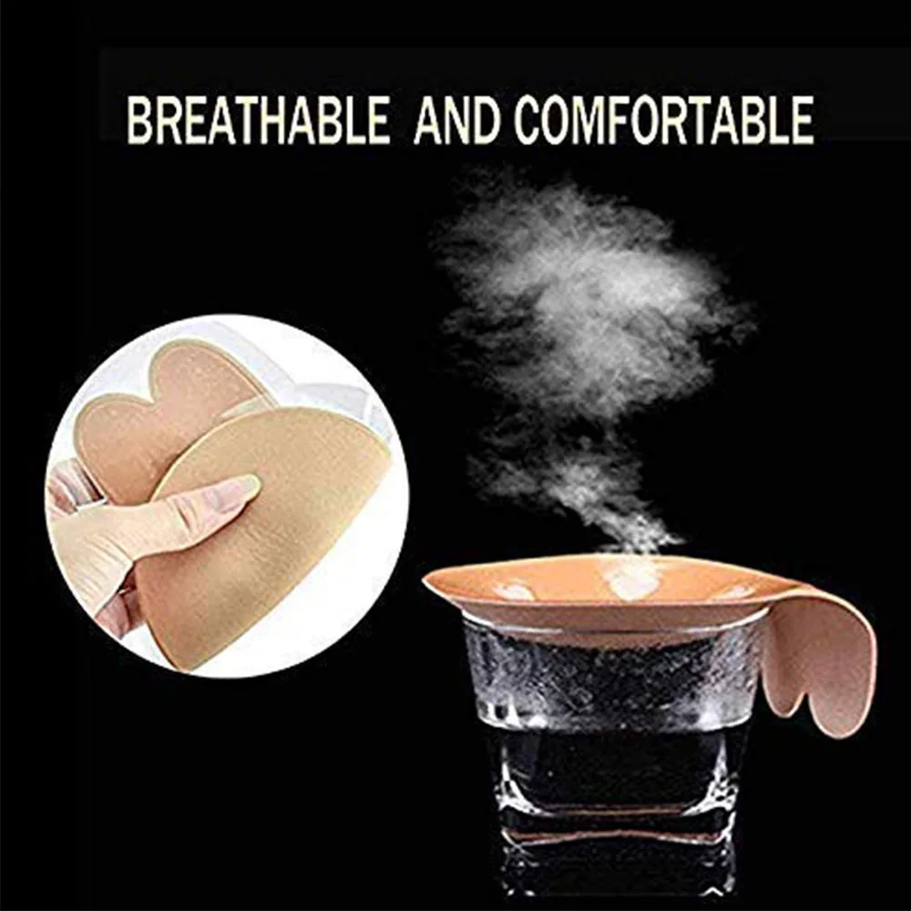 Dropshipping Silicone Adhesive Women Invisible Push Up Bra Nipple Cover Breast Pasties Reusable Lift Up Tape Rabbit Bra 4xl 5xl