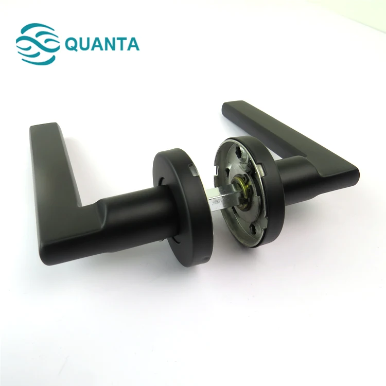 Black Finish Lever Door Handles Mortise Handle Door Locks Handles