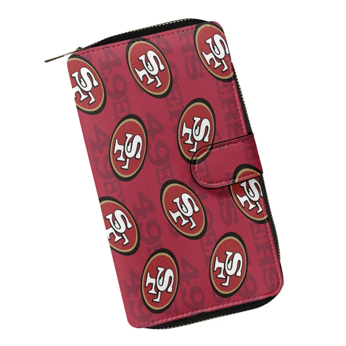 Women wallet zipper multi-card slot hand wallet clutch bag lightweight SAN FRANCISCO 49ERS football team wallet
