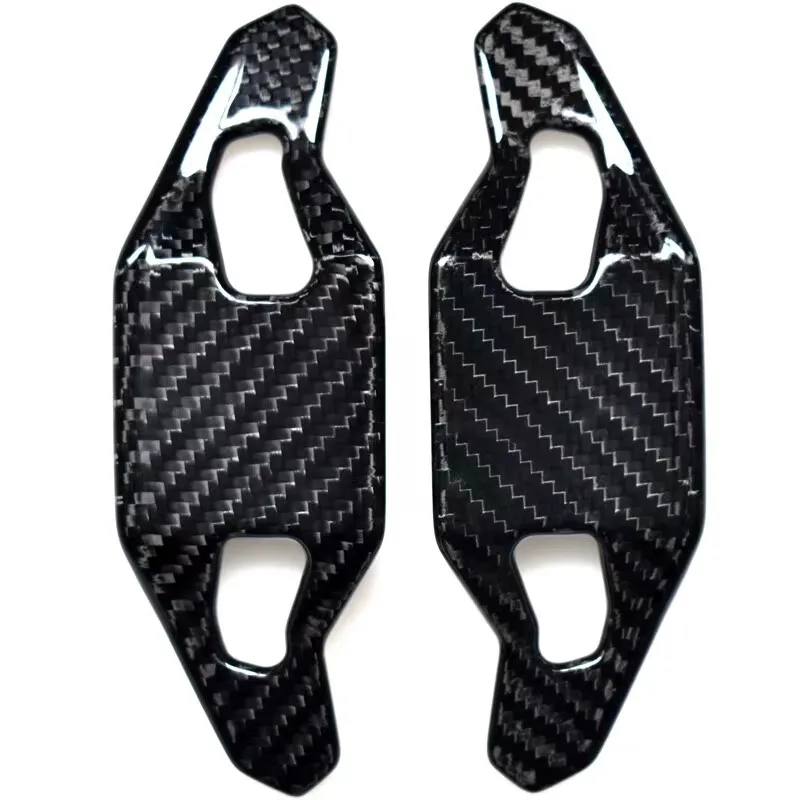 SYPES Glossy black carbon fiber steering wheel custom shift paddles for Audi Q3 E-TRON Q5 Q7 S3 S5 S6 S7 SQ5 RS3 RS6 RS7 OEM