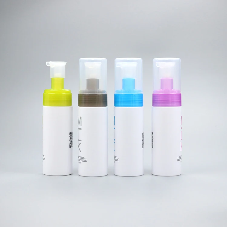 Custom Empty PET Plastic Facial Foam Pump Cleanser Wash Face Bottle