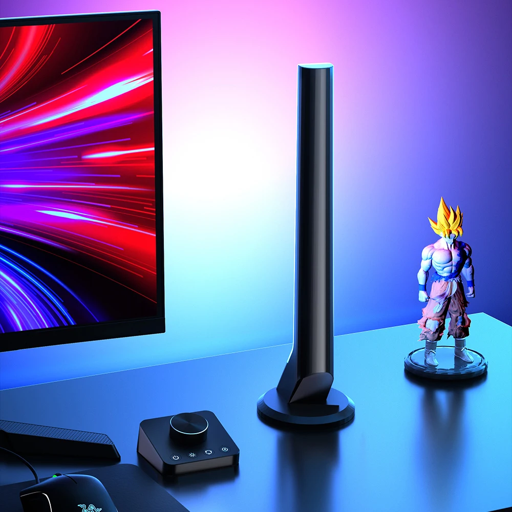 Banqcn 2PCS App Control Smart RGB Light Bar Gaming TV Backlight Color Changing Mood Light Music Sync for Room Decor