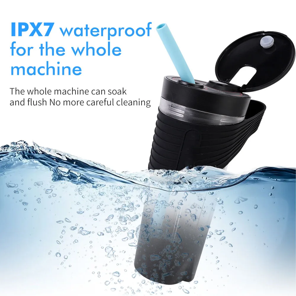 2023 IPX7 Waterproof USB Rechargeable Six-blade Fresh Juicer Portable Personal Smoothies Blender