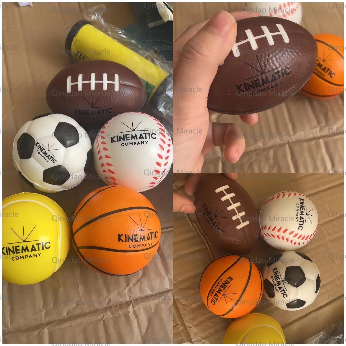 Custom Logo Pu Foam Anti Stress Toy Ball Baseball Soccer Puck Ice Hockey Stress Reliever Balls Squeeze Toys For Kids Stress Ball