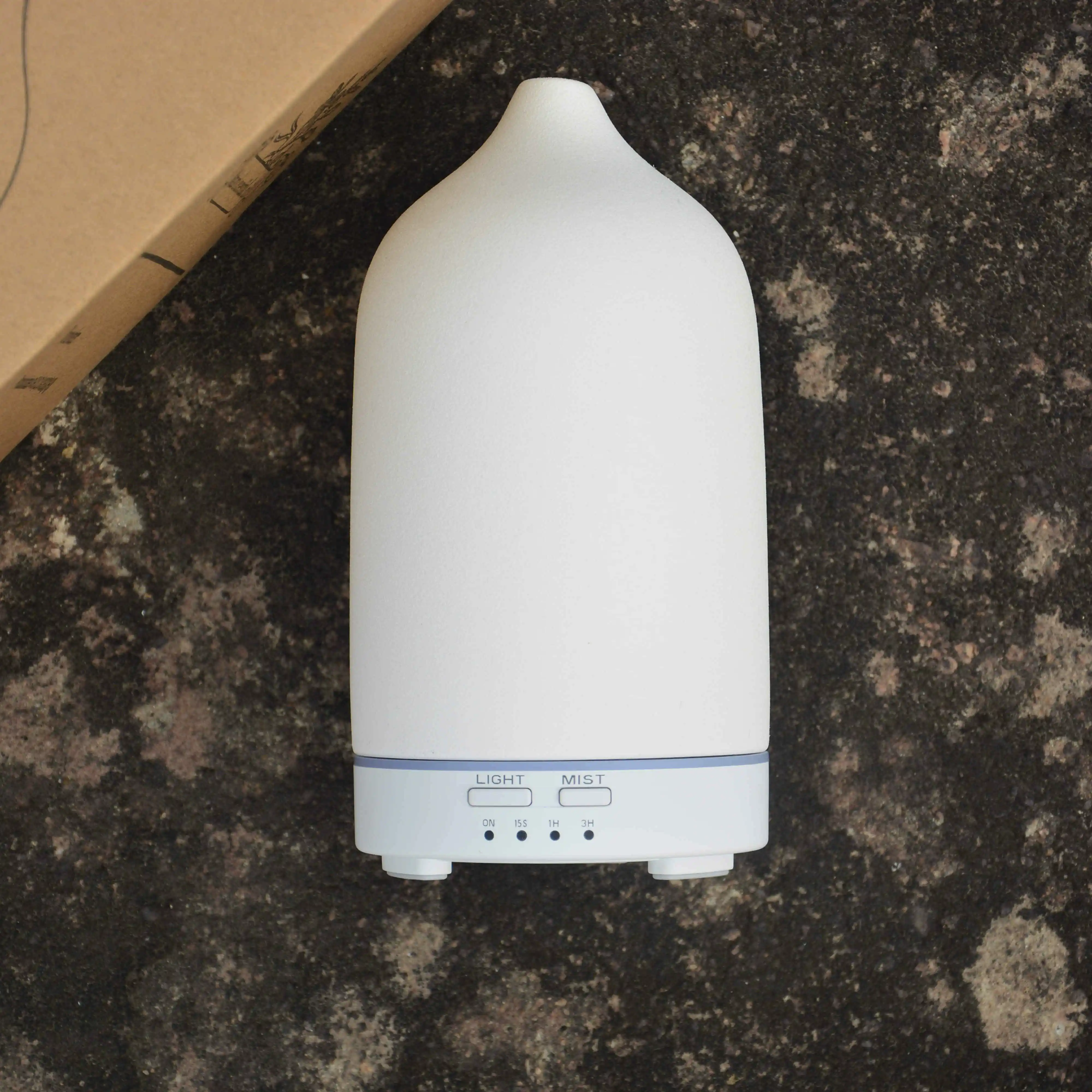 Stone Diffuser, white Ceramic Ultrasonic Essential Oil Diffuser for Aromatherapy, 160ml Capacity