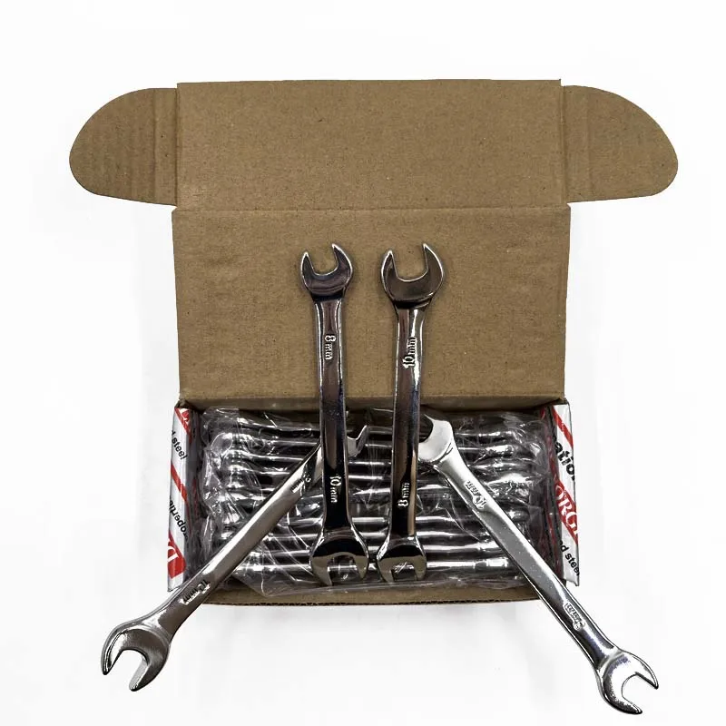 Hot selling 6-32mm ratchet flex head wrench set spanner set flex head ratchet wrenches open end
