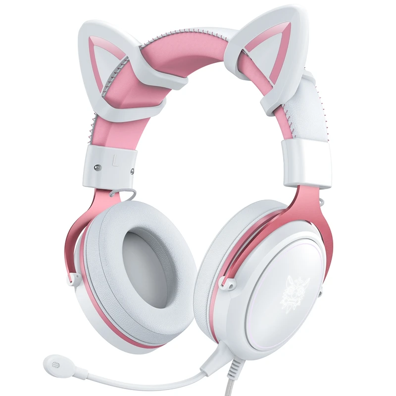 Wholesale Onikuma X10 Cat Ear White Noise Cancellation Wired Gaming Headphones Computer Headset With Microphone