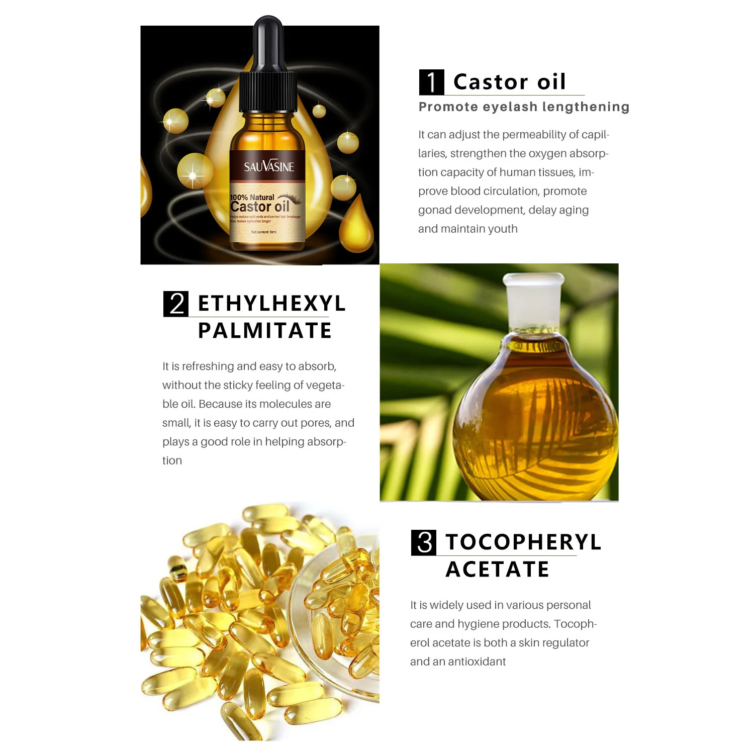 Private Label Wholesale Eyelash Growth Treatments Lash Serum Natural Curl Natural Thick Castor Oil Eyelash Growth Serum
