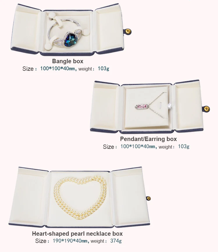 Long Plush Ring Box Velvet Jewelry Packaging Box Hot Selling  case with Logo Custom Necklace Gift Boxes