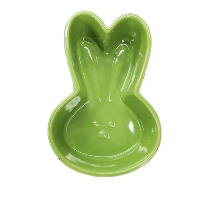 New Design Rabbit Shape Cute Pet Bowls Feeders Ceramic for Cats and Dogs