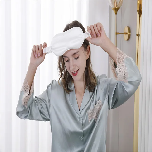 Custom Jili New fashion 22MM mulberry silk leopard mask set with silk eye mask bag for sleeping