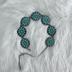 Accept Custom  Newest Kids Western  Belts Fashionable RTS  Turquoise Belt For Girls Toddler Baby Belts  Adjustable