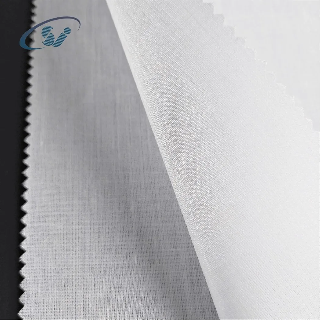 Hot selling TOP FUSE Woven Interlining fabric 100%polyester T3044 Shirt interlining for garment factory& wholesales
