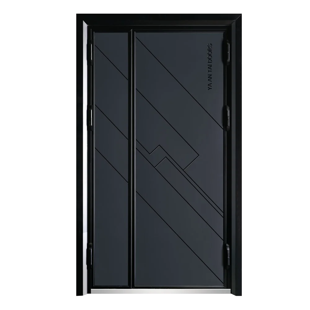 High Quality Steel Exterior Door Company Residential With Glass Panel For Sale
