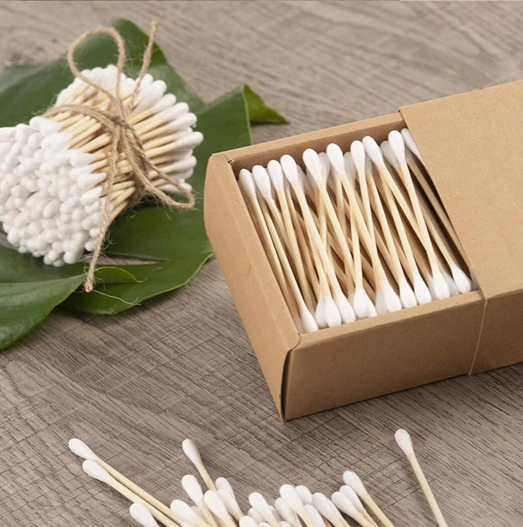 
2020 hot bamboo stick cosmetic cotton buds 200 biodegradable 