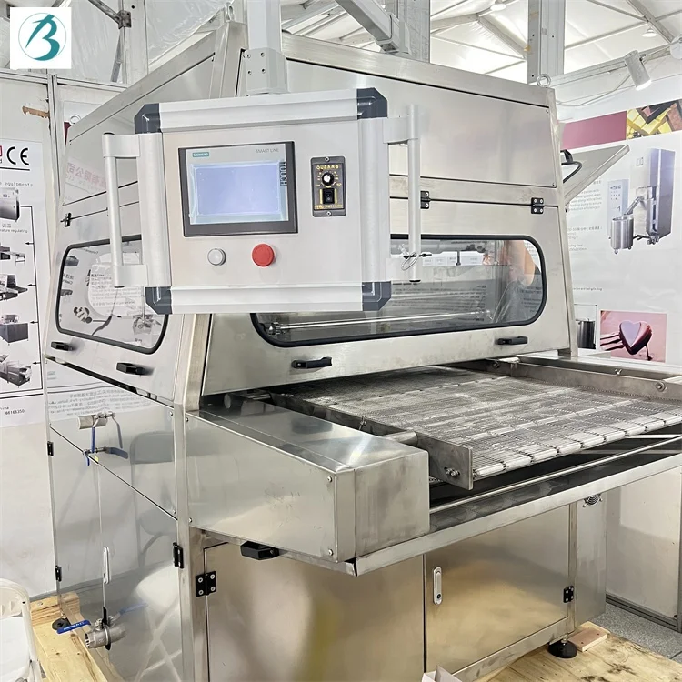 commercial automatic Chocolate enrobing machine for wafer biscuit