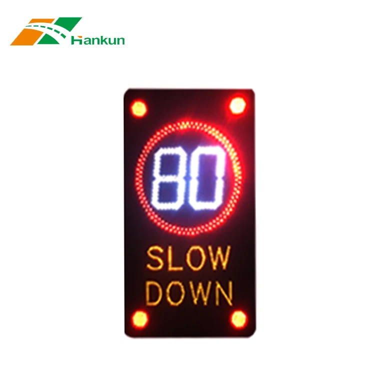 Solar Powered Traffic Speed Limit Warning Vehicle Activated Radar Detector Speed Signs