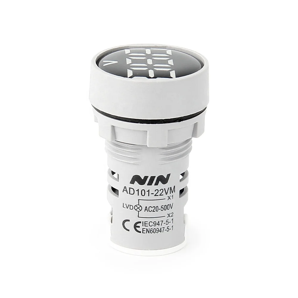 NIN crystal square white auto analog digital voltmeter price