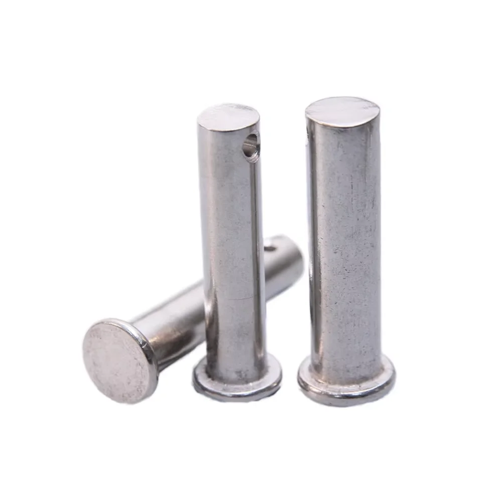 M4-M30 M8 M16 Clevis Pin 304 Stainless Steel Single Hole Flat Cotter Pin Hairpin Brass Clip Hitch Pin Lock Systems Alloy Dowel