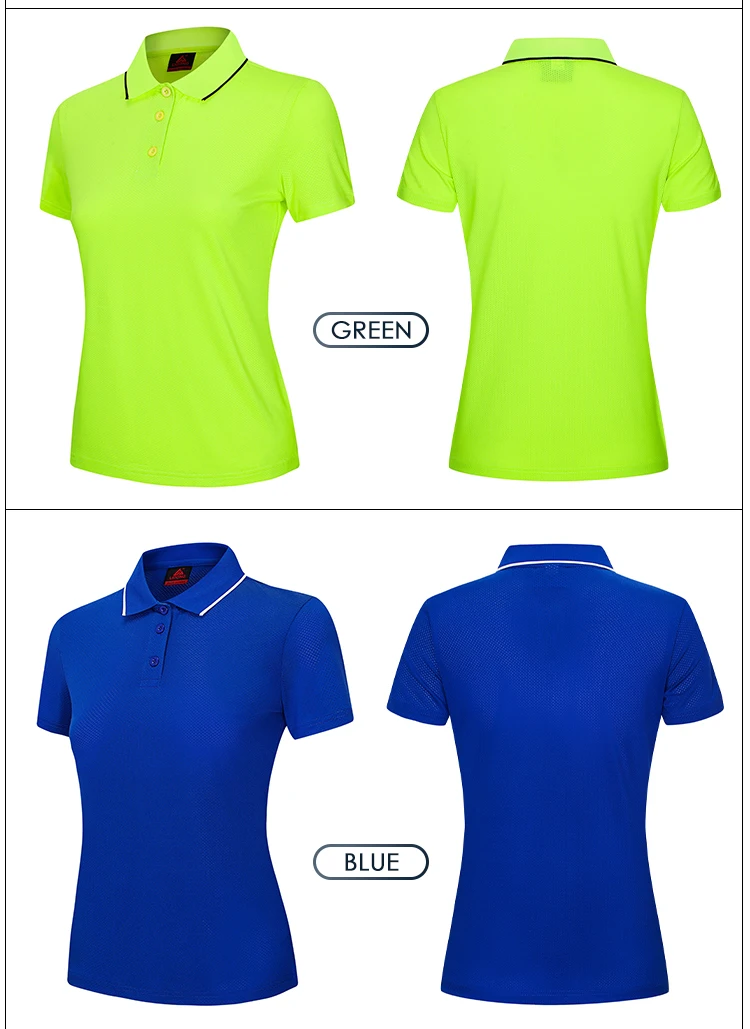 Lidong custom made couple polo shirts cotton polo tshirts for women fluorescent color logo design plain golf shirts