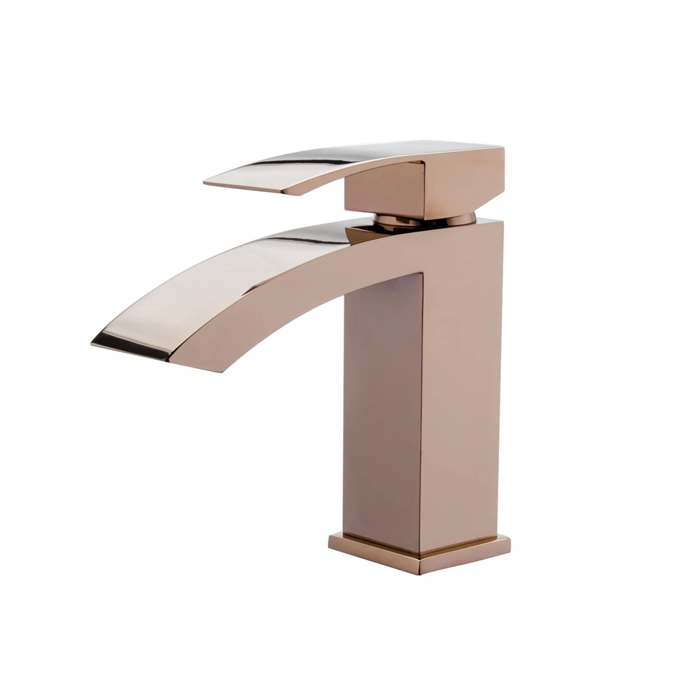Tall Gold Basin Faucet Luxurious Single Lever  Brushed Gold Bathroom Wash Basin Faucet Brass Tall Basin Mixer