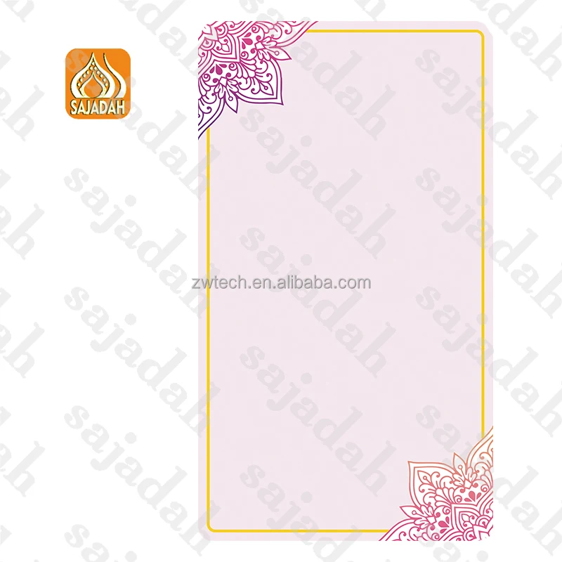 gift set islamic azan clock Kid  prayer mat pocket foldable prayer carpet Large for kids Prayer mat plastic for children sajadah