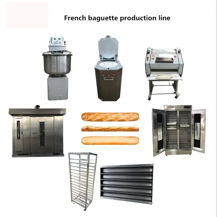 Complete Automatic French Baguette Loaf Toast Bread Production Line Forming and Baking Plant Bakery Factory Use