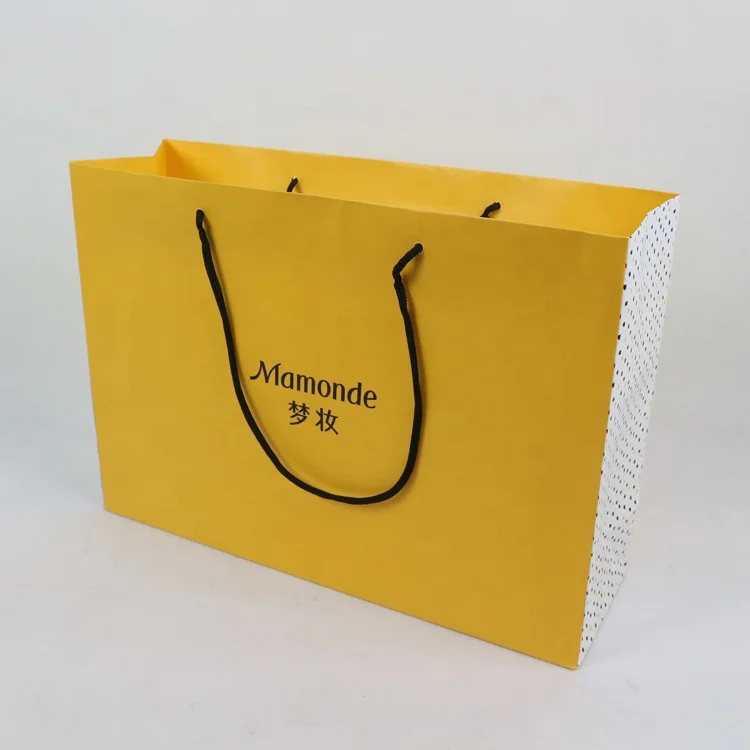 Custom Kraft Paperboard Bag with Lamination Brown Paper Gift Bags for Packaging with Your Own Logo