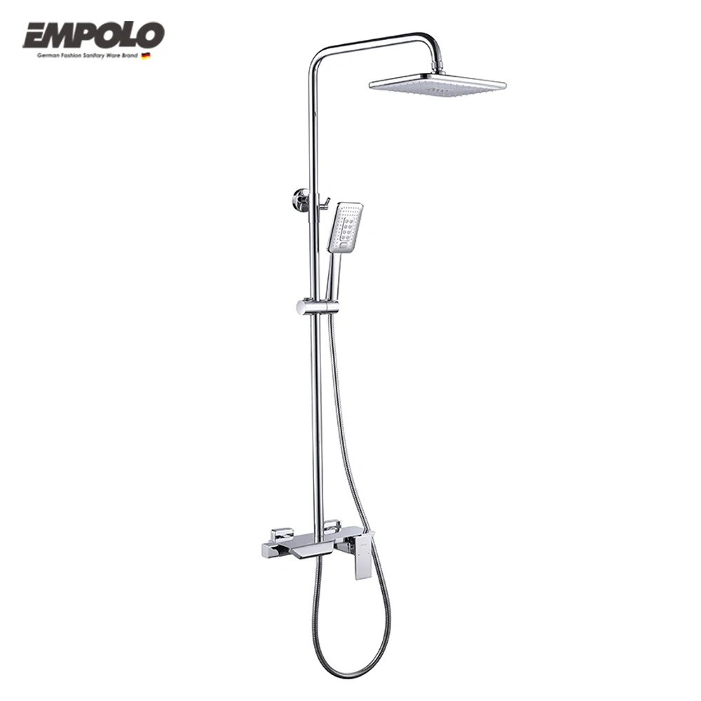Multiple authoritative certifications chrome shower exposed shower copper bathroom shower