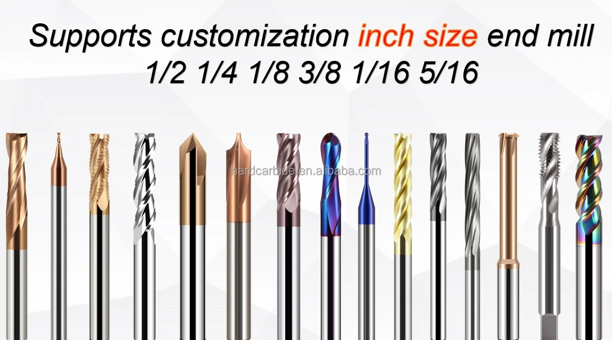 HARDVIK CNC HRC58/55 4flutes Cutting Tools Tungsten Carbide Rough end mill cutter Milling 6mm 8mm 10mm for stainless steel