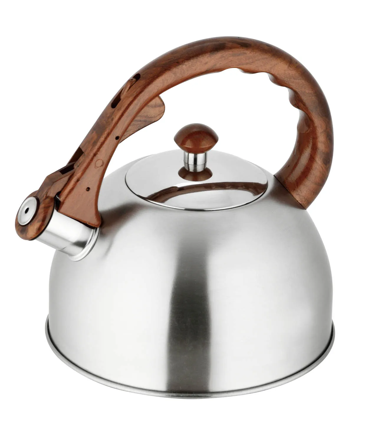 Manufacturer Wholesale Whistle Stainless Steel Teapots Water Kettles with Wooden Handle Whistling Gas Kettle
