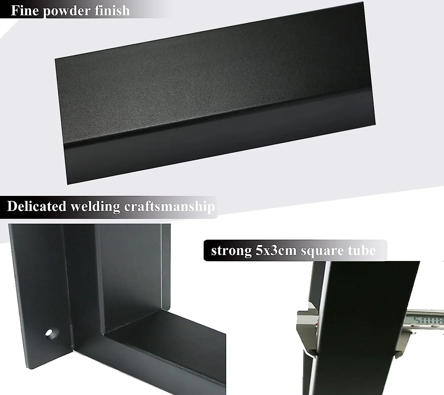 Metal Furniture Table Legs Custom Size Metal Steel Industrial Square Metal Black White Customized Products Modern Table Frame