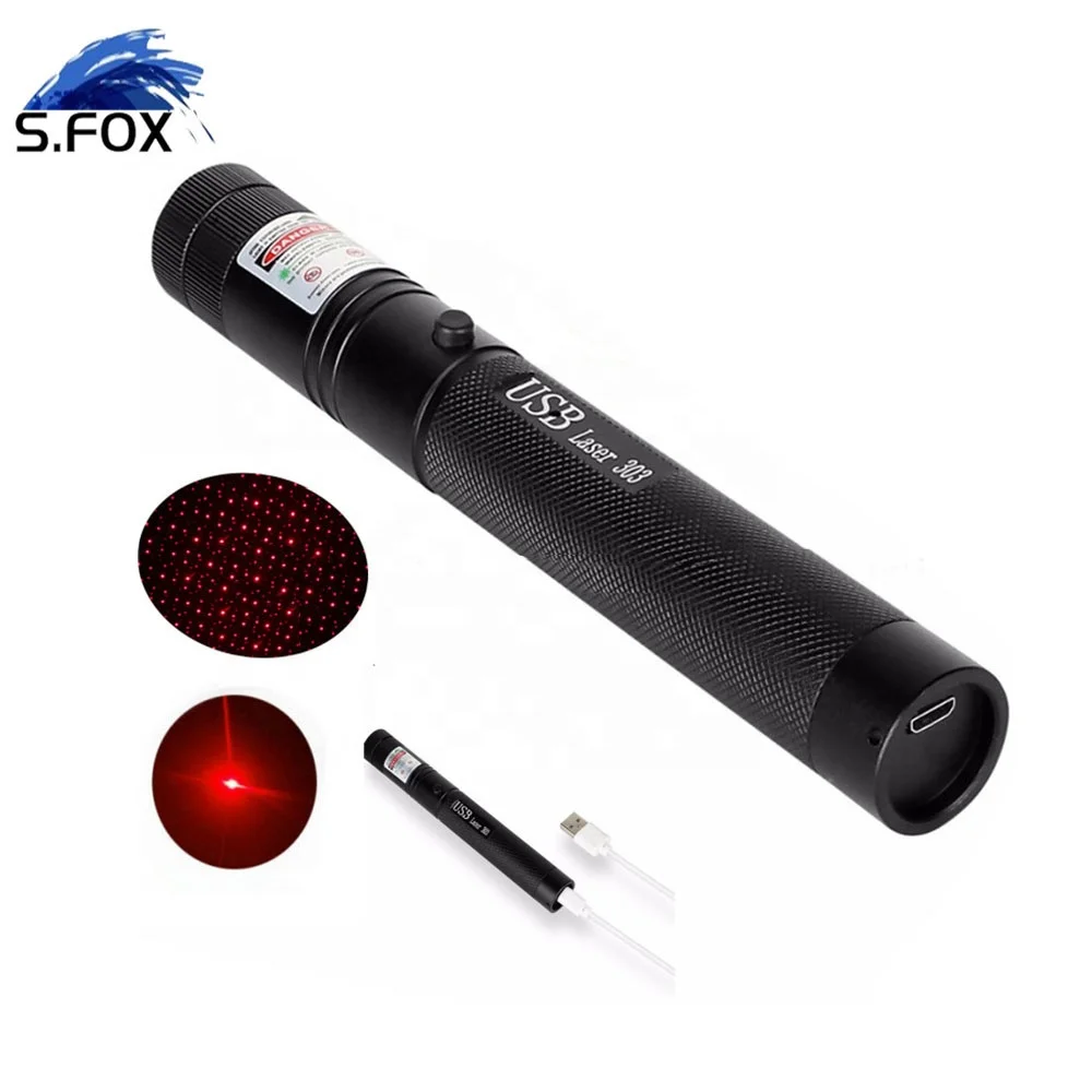 USB Charging Powerful 50mw 100mw USB Rechargeable Long Distance 532nm Green Red Purple Laser Pointer