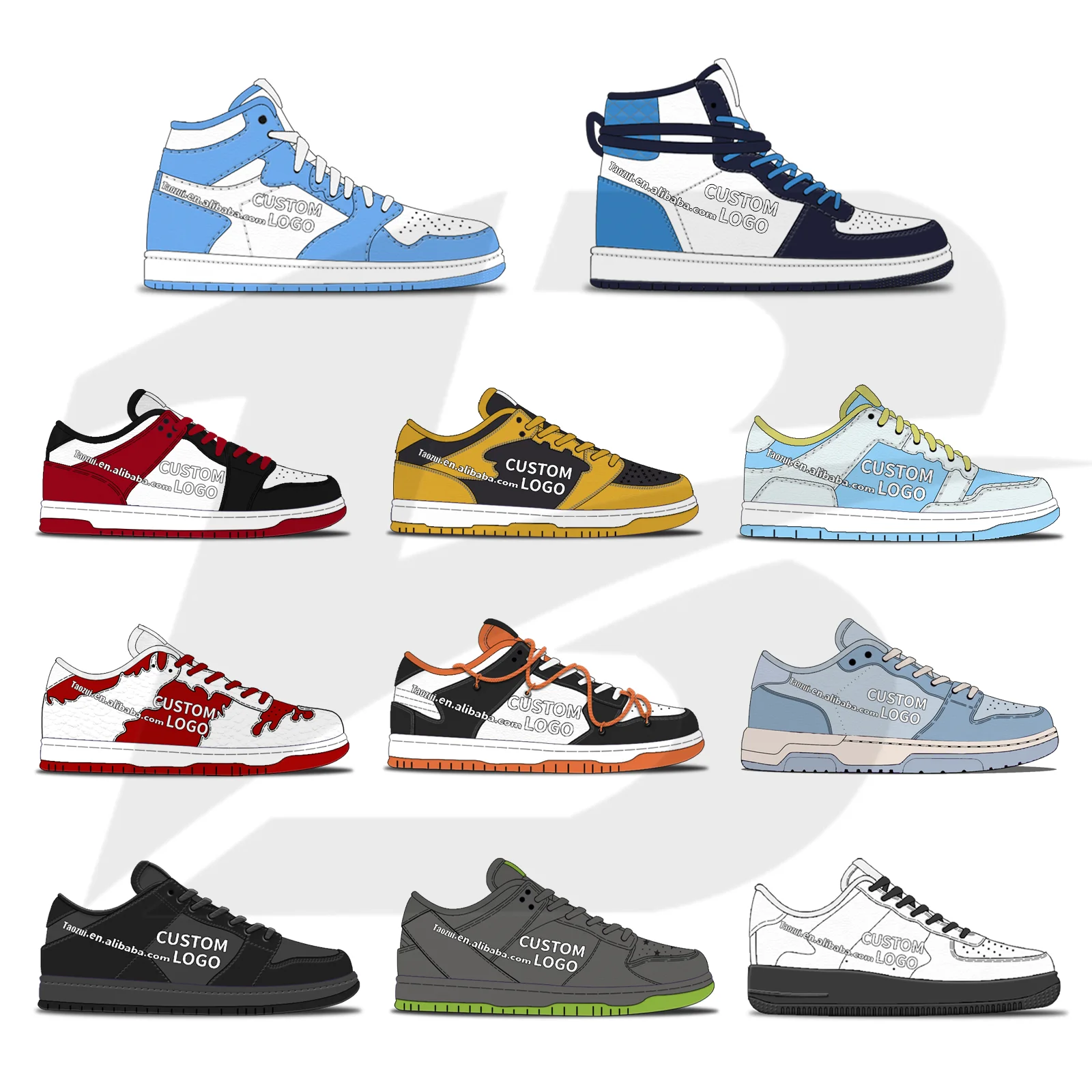 Кроссовки мужские классические с логотипом