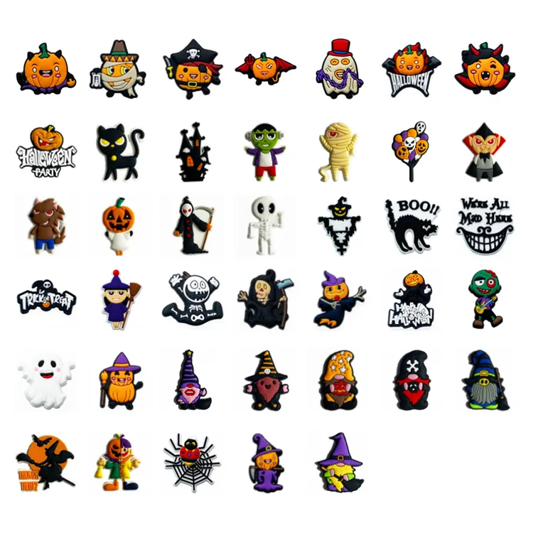 Wholesale Customized High Quality Croc Charms Holle kitty Pattern Soft Pvc Rubber Shoes Charm For Clog Shoes