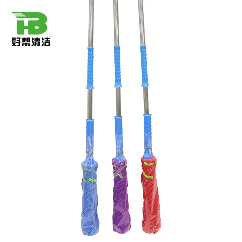 Xingtai home floor cleaning microfiber yarn twist mop with stainless steel handle