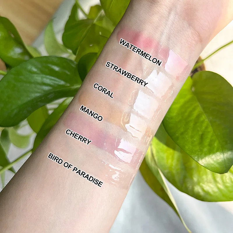 Private Label Fruity Lip Plumper Oil Moisturizer Plumping Glossy Clear Lip Gloss Oil