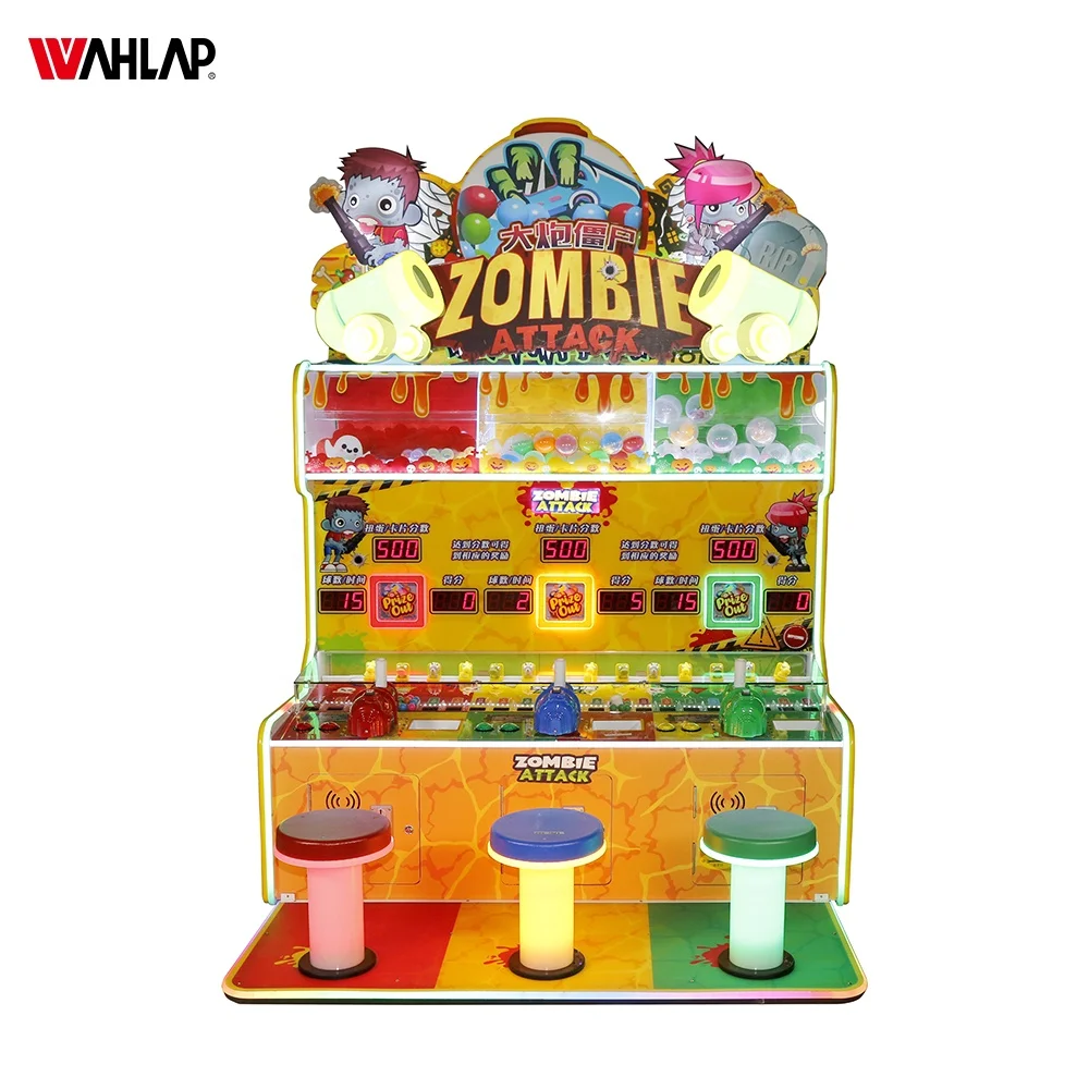 kids coin operated game machine 3 player pinball shooting arcade game