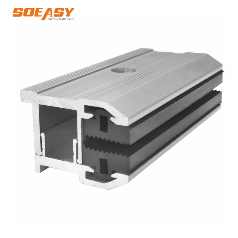 SoEasy 3-8mm Laminate Modules Aluminum Clamp Mid & End Clamp for Thin Film Solar
